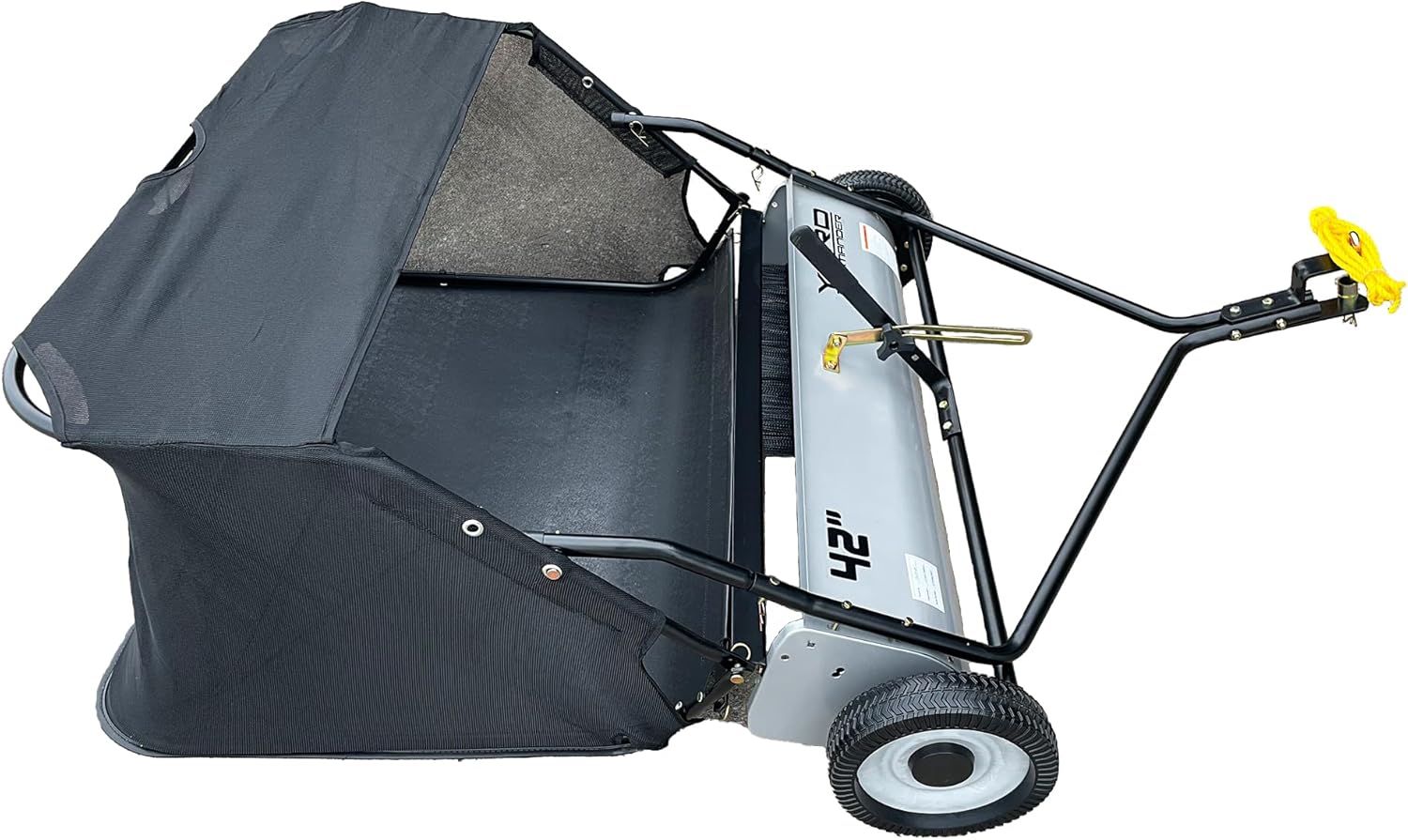 Yard Commander YTL-171-428 42-Inch Tow-Behind Lawn Sweeper, 10 Nylon Brushes, Universal Tractor ATV Hitch, Never-Flat Wheels, Adjustable Height, 1-Year Warranty, Ideal for Leaves, Grass & Debris3
