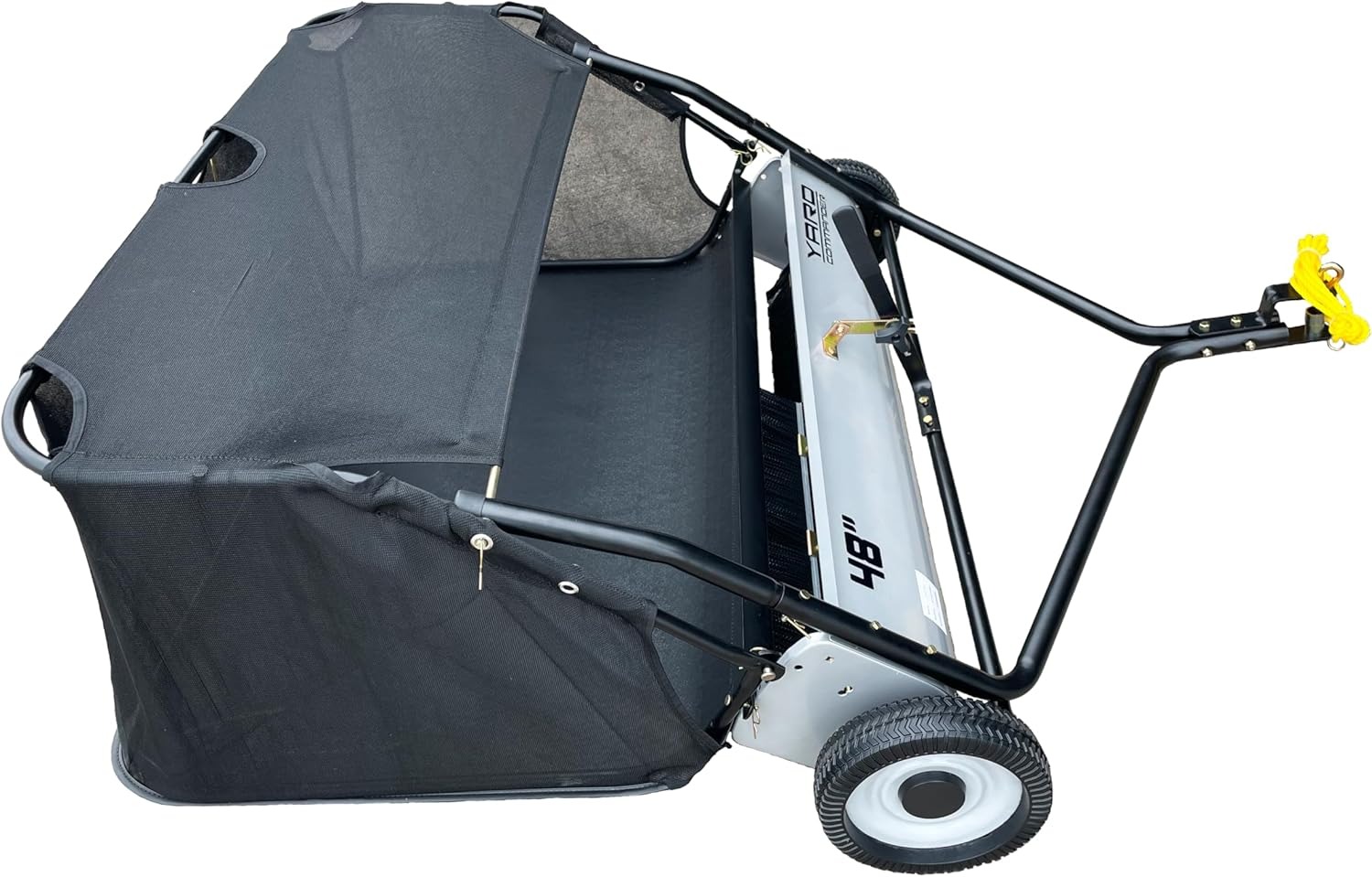 Yard Commander YTL-171-435 48-Inch Tow-Behind Lawn Sweeper, 10 Nylon Brushes, Universal Tractor ATV Hitch, Never-Flat Wheels, Adjustable Height, 1-Year Warranty, Ideal for Leaves, Grass & Debris11_11zon