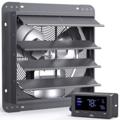 iLIVING ILG8SF14V-DC 14-Inches Indoor Gray Wall Mounted Fan