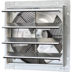 iLIVING ILG8SF16V Automatic Shutter Exhaust Fan 16-Inches Hardwired Indoor Silver Wall Mounted Fan