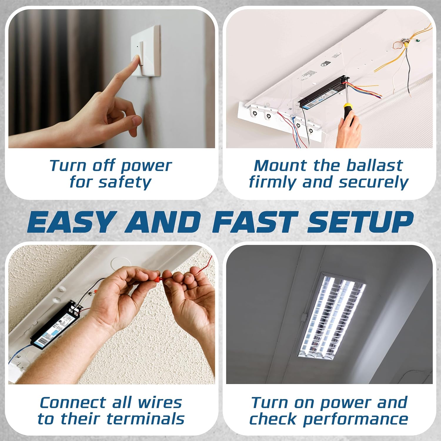 10 Pack - Replacement for ICN-3P32-SC 1, 2 & 3 Lamp T8 Fluorescent Electronic Ballast - 120-277 Volt - Instant Start - UL Approved8