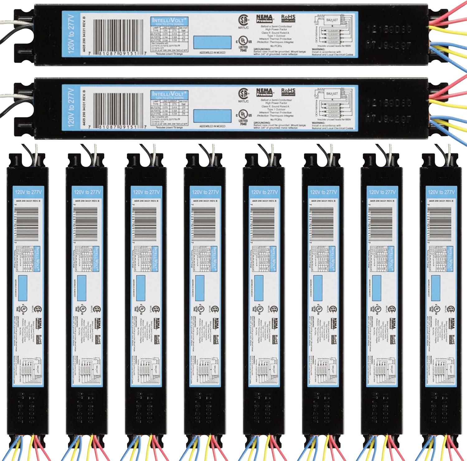 10 Pack - Replacement for ICN-4P32-SC 3 & 4 Lamp T8 Fluorescent Electronic Ballast - 120-277 Volt - Instant Start - UL Approved 10 Pack - Replacement for ICN-4P32-SC 3 & 4 Lamp T8 Fluorescent Electronic Ballast - 120-277 Volt - Instant Start - UL Approved