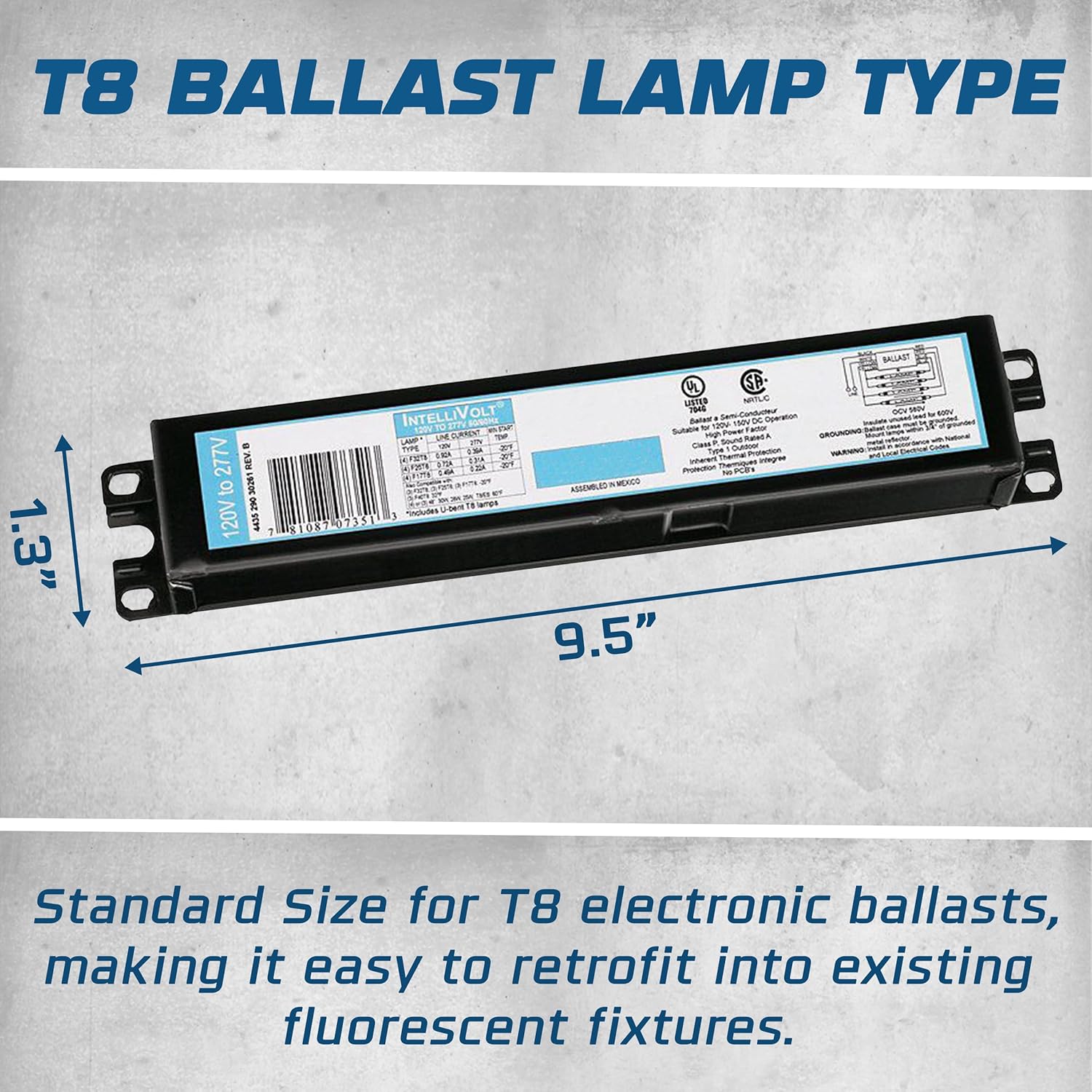 10 Pack - Replacement for ICN-4P32-SC 3 & 4 Lamp T8 Fluorescent Electronic Ballast - 120-277 Volt - Instant Start - UL Approved4