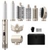 8-in-1 Professional Hot Air Styler&Hair Dryer Brush, Powerful Multi-Styler with Auto-Wrap Curler with Storage Case, Fast Drying Curling Straightening Volumizing Without Heat Damage