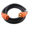 AC WORKS L1430PR-025E 25ft NEMA L14-30 Cord 25-ft 10 / 4 4 Prong Black Indoor/Outdoor SOOW Heavy Duty Locking Extension Cord
