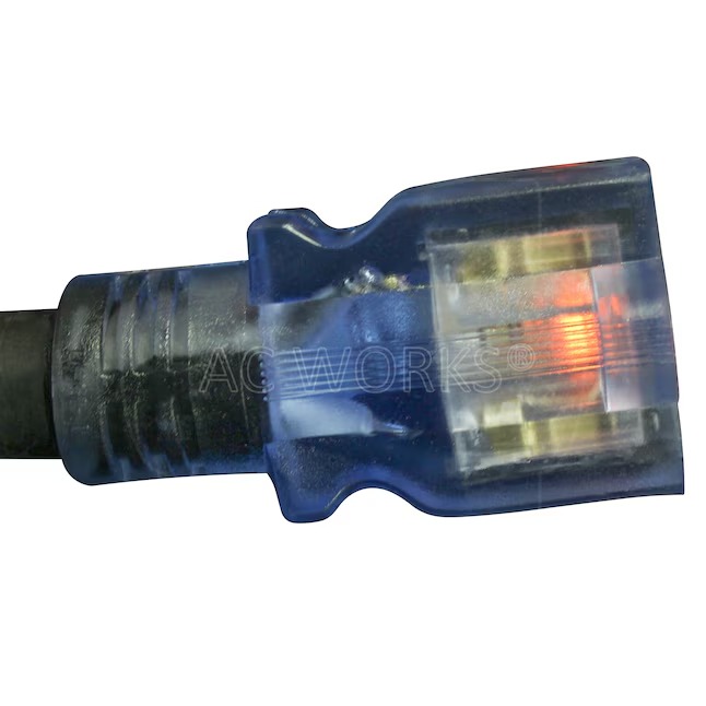 AC WORKS SD515520-010E 10ft NEMA 5-15P to NEMA 5-20R 10-ft 10 3 3 Prong Black Indoor Outdoor SOOW Super Heavy Duty General Extension Cord7_11zon