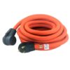 AC WORKS WD650PR-010 10ft NEMA 6-50 Cord 10-ft 8 / 3 3 Prong Orange Indoor/Outdoor STW Heavy Duty Appliance Extension Cord