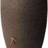 Algreen Athena Plastic Rain Barrel w/ Brass Spigot, Debris Screen & Dual Overflow, 50 Gal