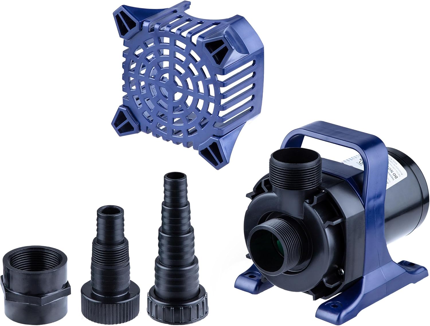 Alpine Corporation 2100 GPH Submersible Water Pump with 33 FT Cord and Adapters for Ponds, Fountains, Waterfalls, and Water Circulation, 192 Watts 20 FT Lift Quiet Operation Vertical Horizontal3