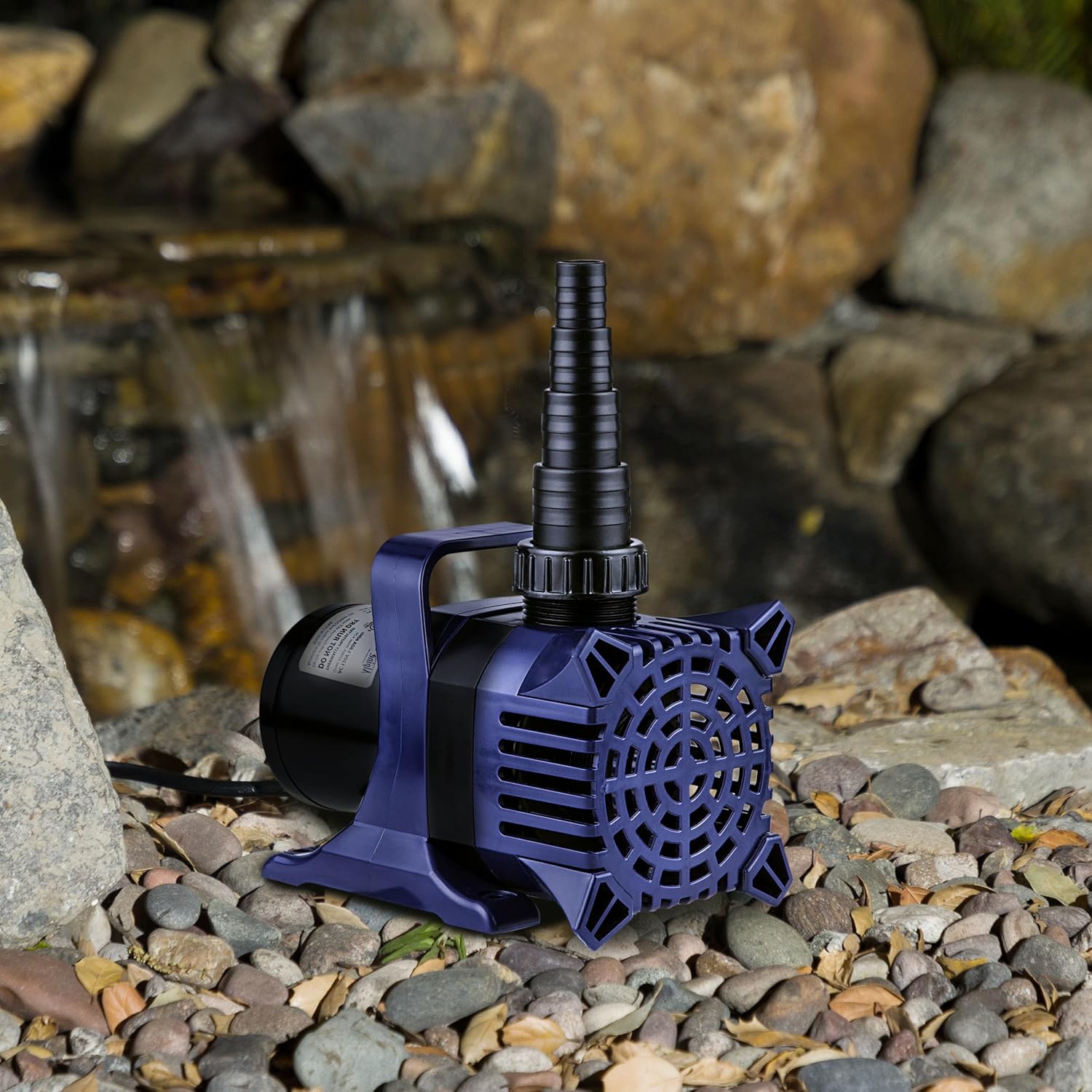 Alpine Corporation - 4000 GPH Submersible Water Pump with 33 FT Cord & Adapters for Ponds, Fountains, Waterfalls – Energy-Efficient, Quiet Operation, Vertical Horizontal Use, 306 Watts, 21 FT Lift1