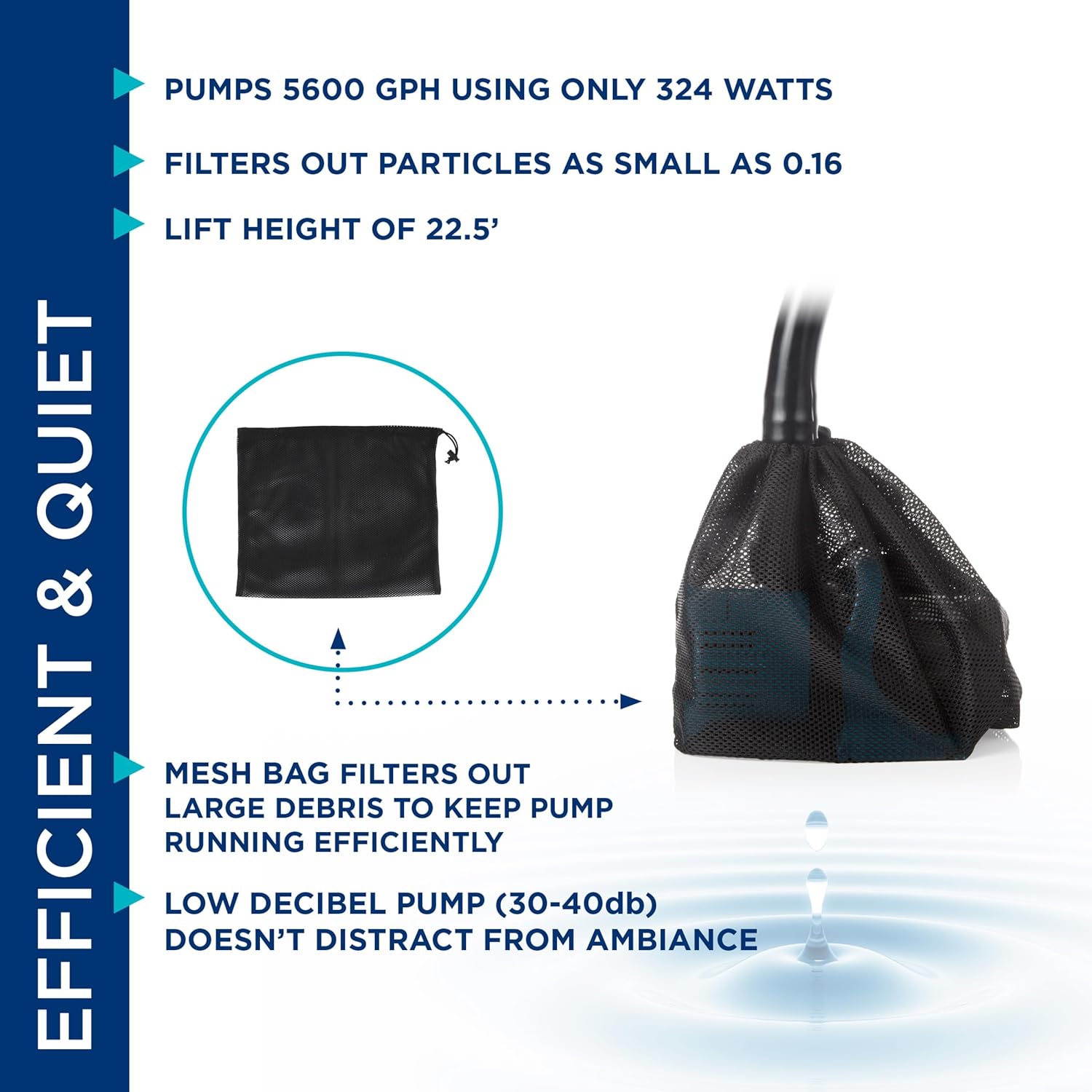 Alpine Corporation 5600 GPH Vortex Energy-Saving Pump for Ponds, Fountains, Waterfalls, and Water Circulation67