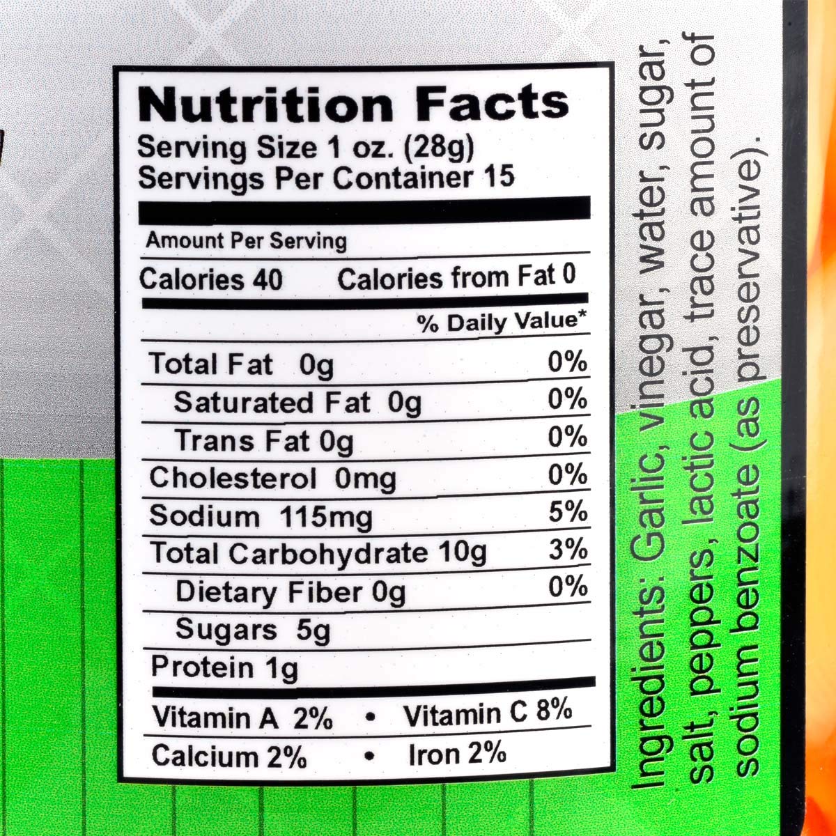 Amish Valley Products Country Pickled Garlic Sweet or Hot Flavor 15 oz Glass Jar (Hot, 2 - 15oz JARS)1