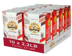 Antimo Caputo Chef's Flour 2.2 LB (Case of 10) - 22 LB Total - Italian Double Zero 00 Flour - Soft Wheat for Pizza Dough, Bread, & Pasta