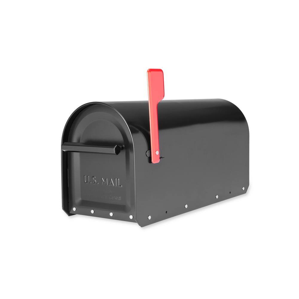 Architectural Mailboxes 5560B-R-10 Sequoia Black, Large, Steel, Heavy Duty Post Mount Mailbox8