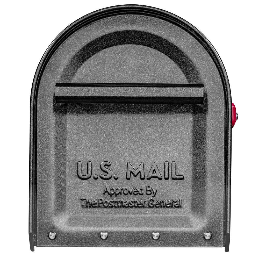 Architectural Mailboxes 5560P-R-10 Sequoia Pewter, Large, Steel, Heavy Duty Post Mount Mailbox5