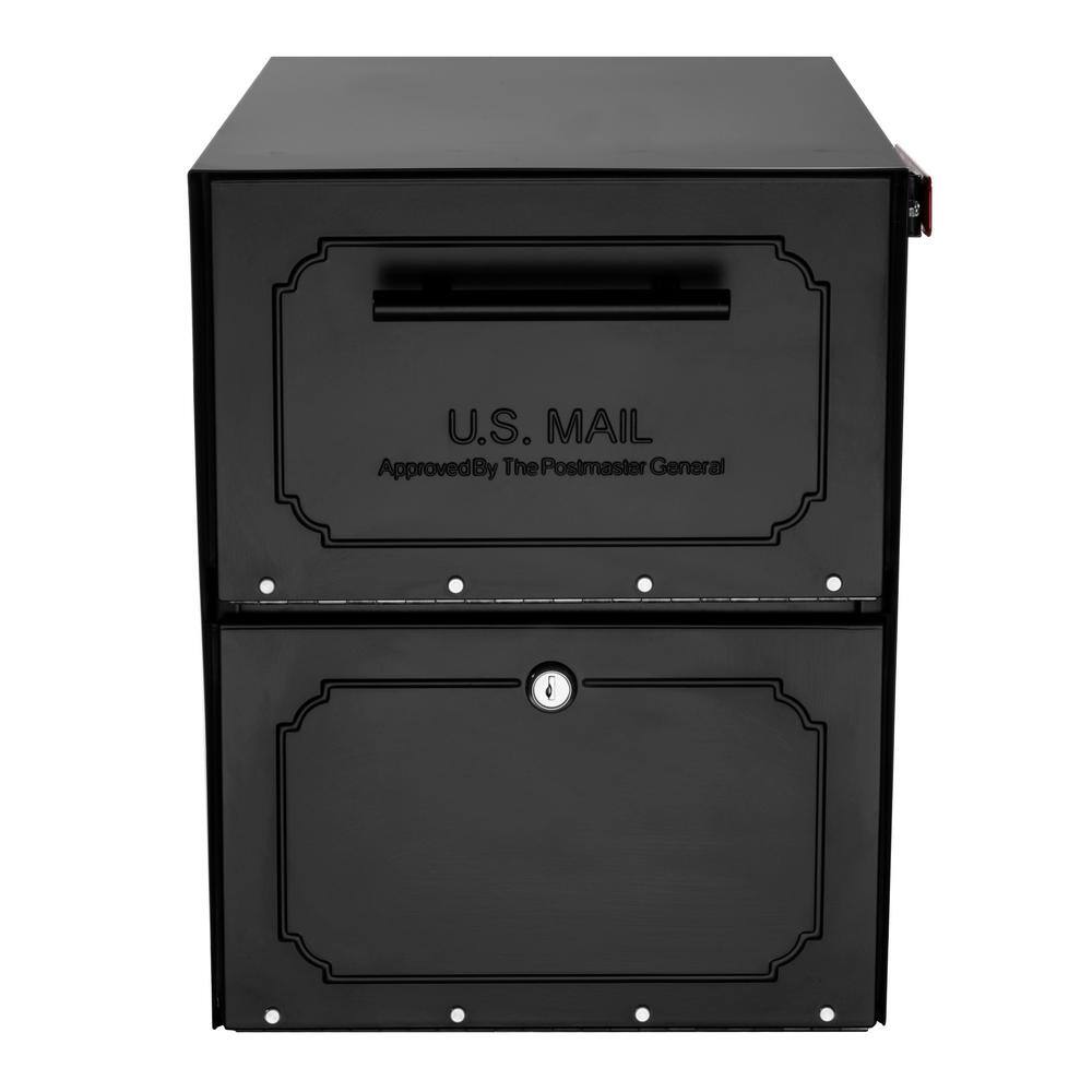 Architectural Mailboxes 6200B-10 Oasis Classic Black, Extra Large, Steel, Locking, Post Mount Parcel Mailbox with High Security Reinforced Lock23