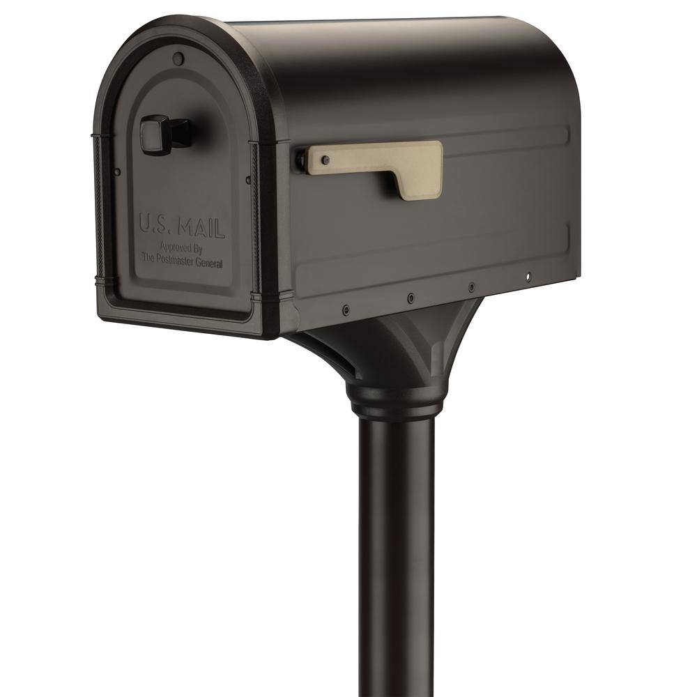 Architectural Mailboxes 7980RZ Roxbury Rubbed Bronze, Large, Steel Post Mount Mailbox and Premium Steel Post Combo9