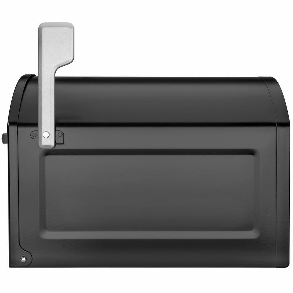 Architectural Mailboxes 950020B-10 Centennial Black, Extra Large, Steel, Post Mount Mailbox with Premium Silver Handle and Flag8