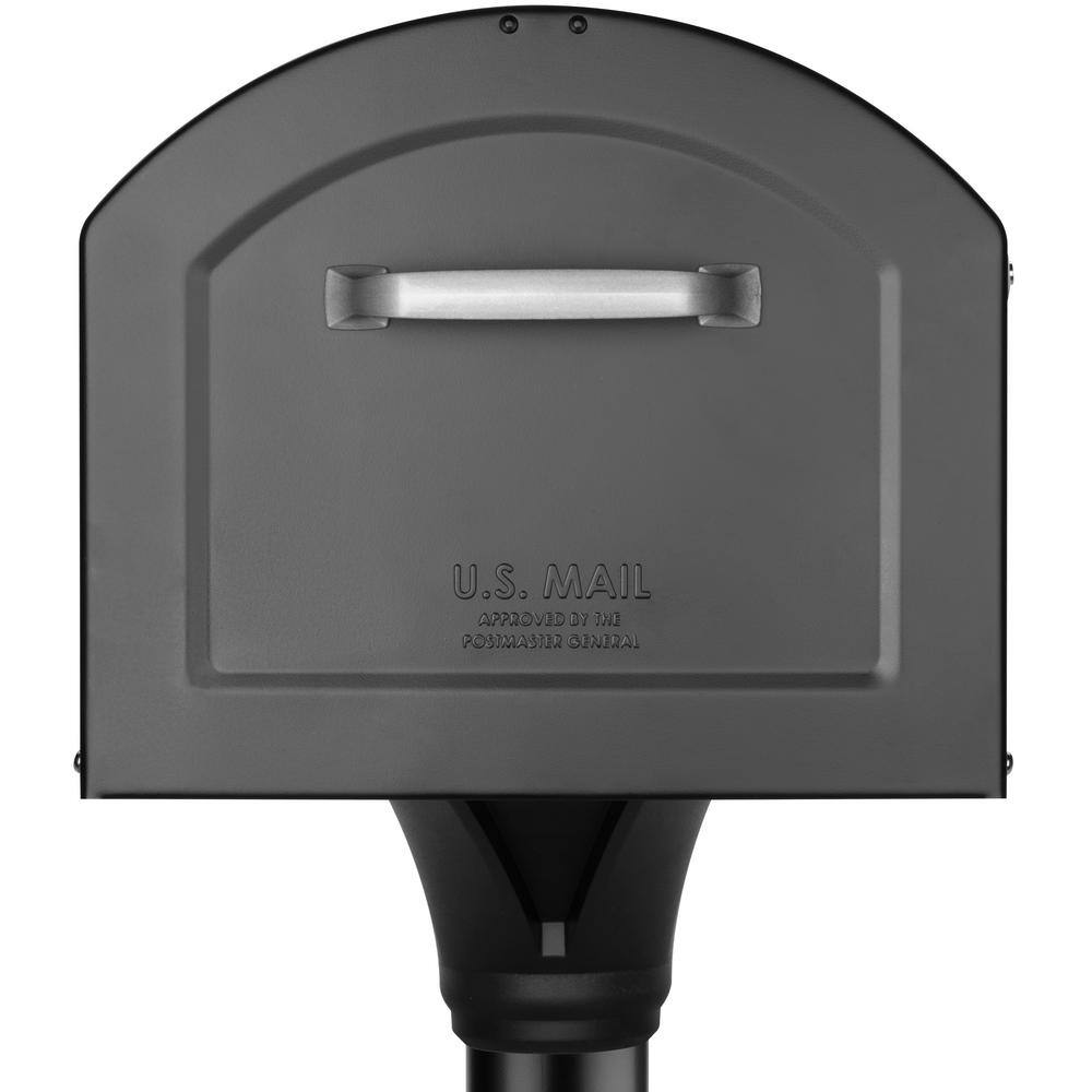 Architectural Mailboxes 950080B-10 Centennial Black, Extra Large, Steel, Mailbox and Decorative Post Combo Kit7