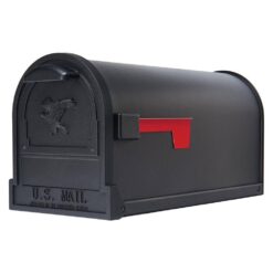 Architectural Mailboxes AR15B0AM Arlington Textured Black, Large, Steel, Post Mount Mailbox