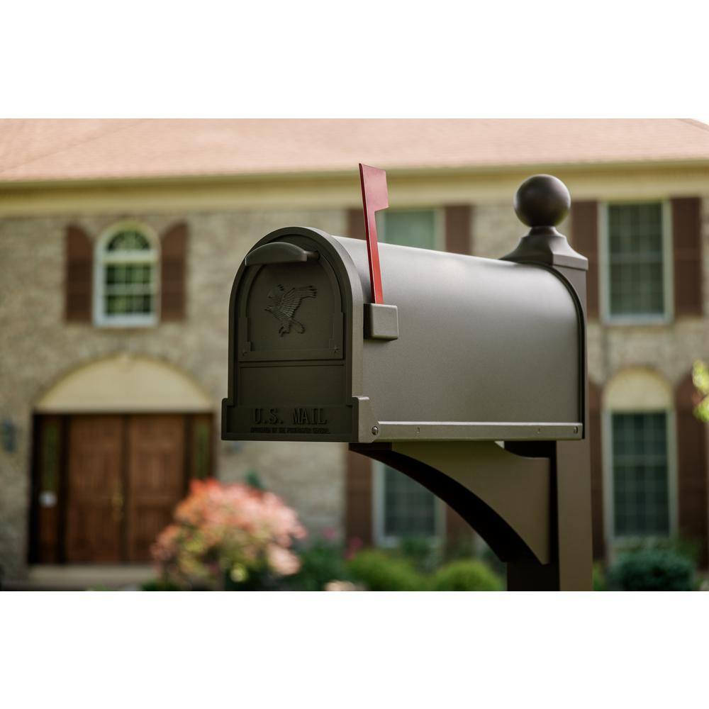 Architectural Mailboxes AR15T0AM Arlington Textured Bronze, Large, Steel, Post Mount Mailbox1