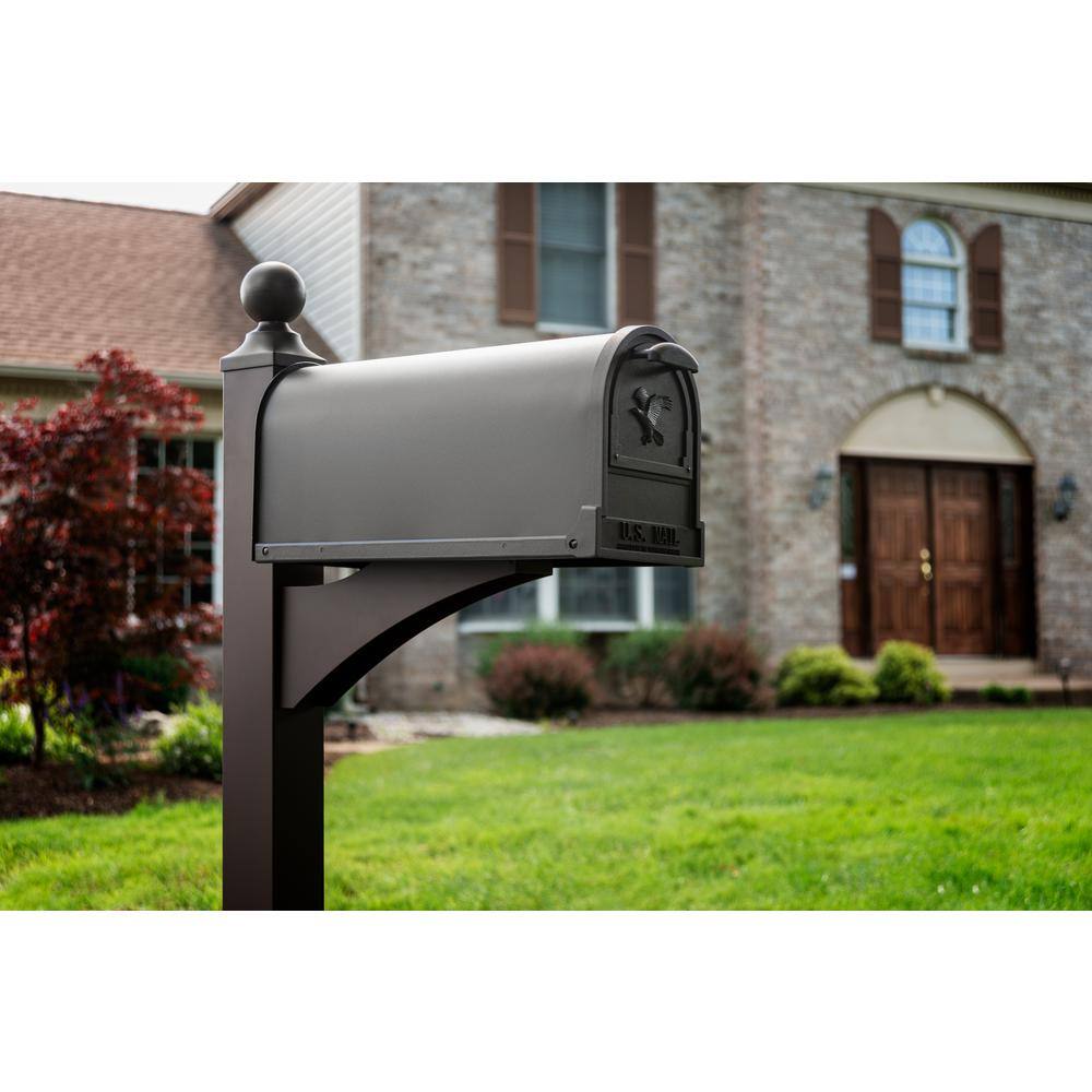 Architectural Mailboxes AR15T0AM Arlington Textured Bronze, Large, Steel, Post Mount Mailbox8