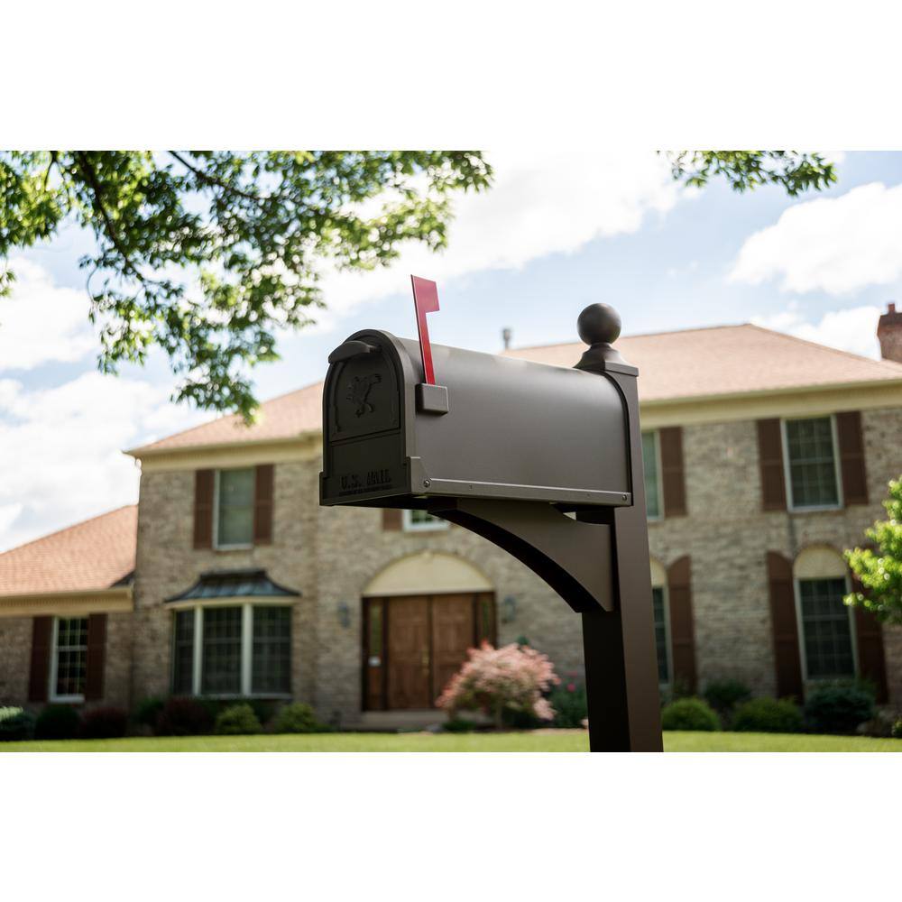 Architectural Mailboxes AR15T0AM Arlington Textured Bronze, Large, Steel, Post Mount Mailbox9