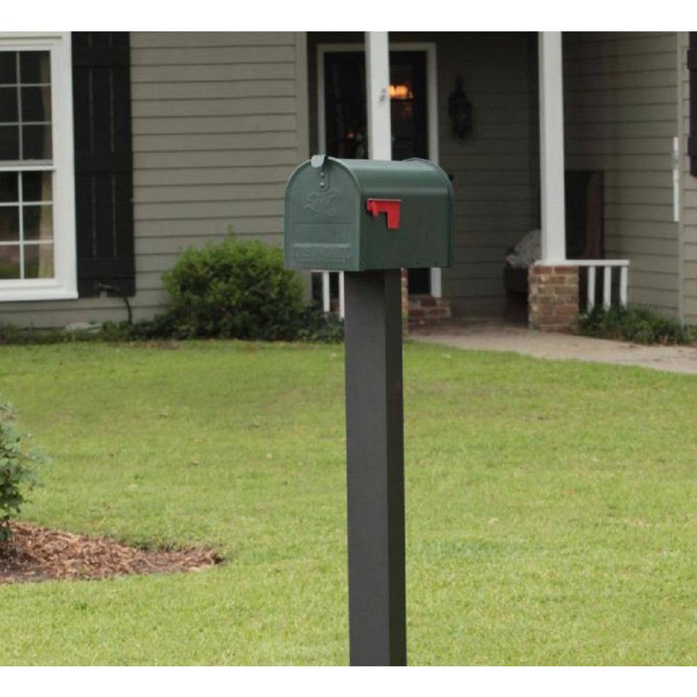 Architectural Mailboxes BP000BAM Brighton Aluminum, Top Mount, Mailbox Post, Black11