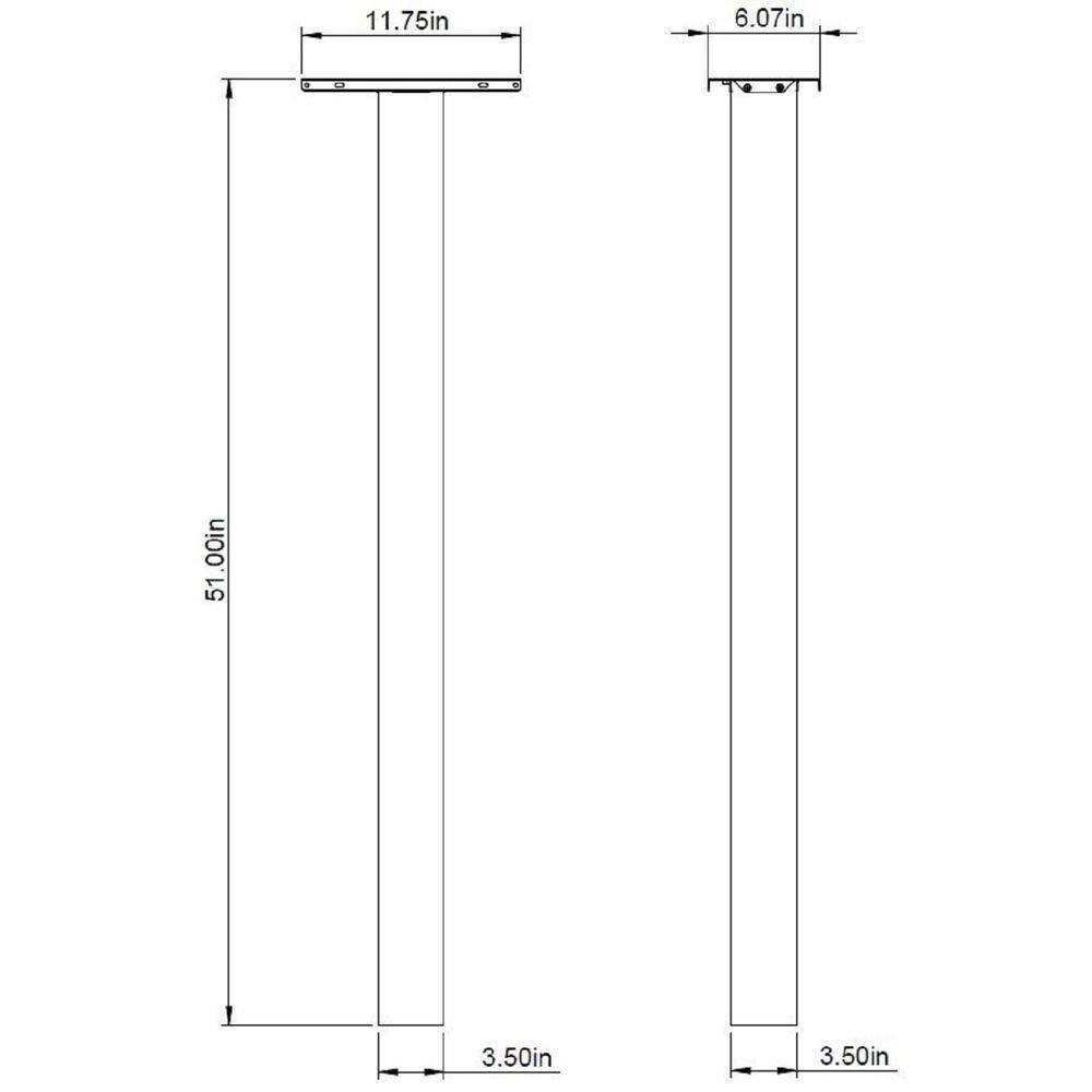 Architectural Mailboxes BP000BAM Brighton Aluminum, Top Mount, Mailbox Post, Black5