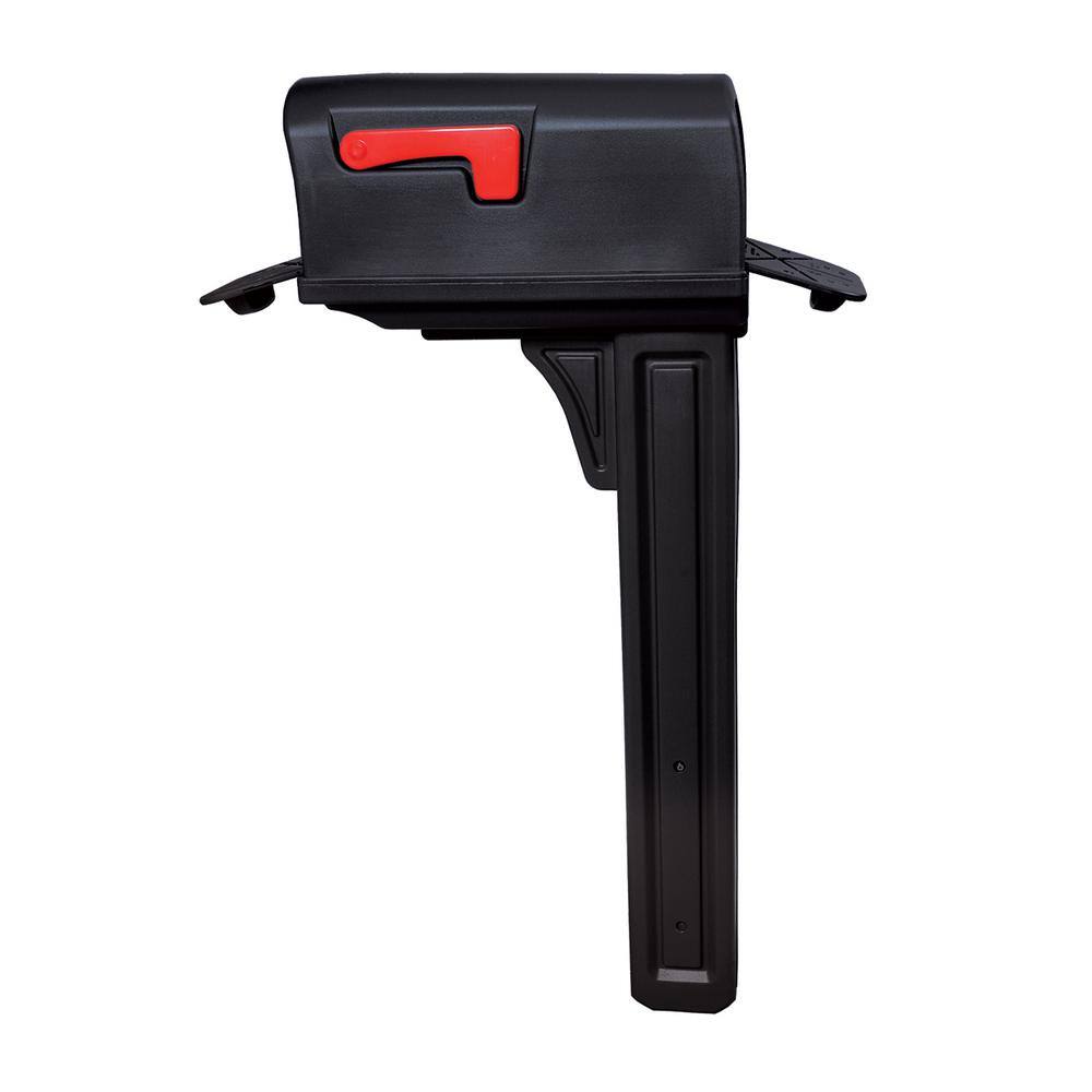 Architectural Mailboxes GCL100BAM Classic Black, Medium, Plastic, All-in-One Mailbox and Post Combo3