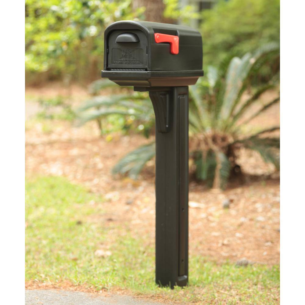 Architectural Mailboxes GCL100BAM Classic Black, Medium, Plastic, All-in-One Mailbox and Post Combo6
