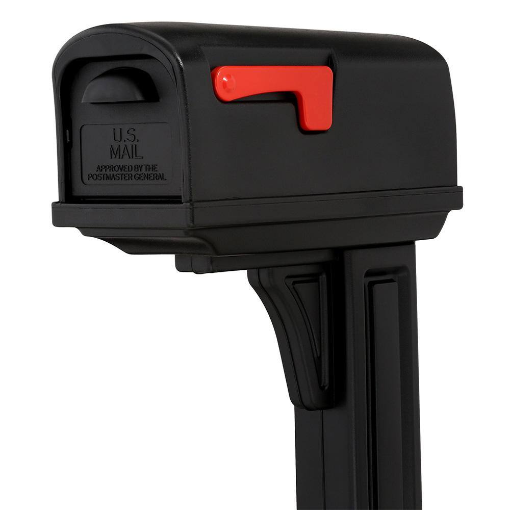 Architectural Mailboxes GCL100BAM Classic Black, Medium, Plastic, All-in-One Mailbox and Post Combo7