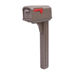 Architectural Mailboxes GCL100MAM Classic Mocha, Medium, Plastic, All-in-One Mailbox and Post Combo