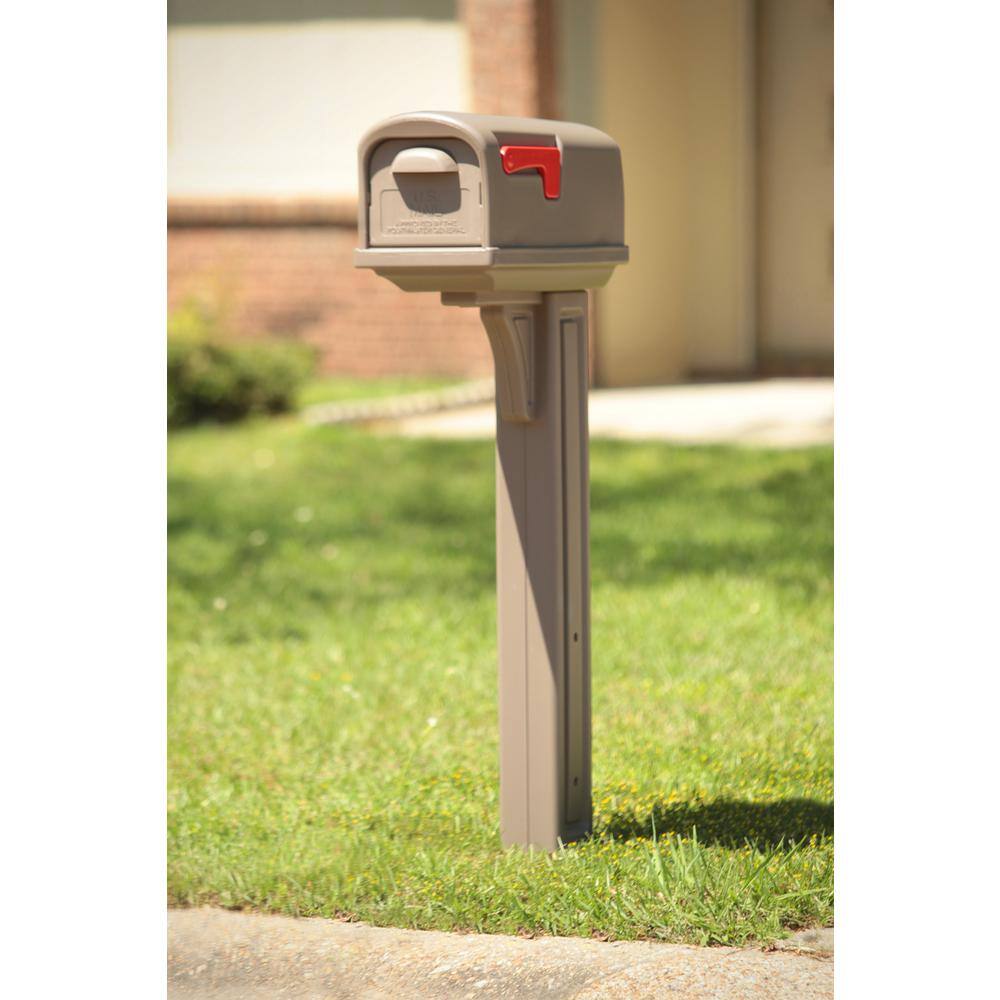 Architectural Mailboxes GCL100MAM Classic Mocha, Medium, Plastic, All-in-One Mailbox and Post Combo7