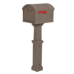 Architectural Mailboxes GHC40MAM Grand Haven Mocha, Extra Large, Plastic, Mailbox and Post Combo