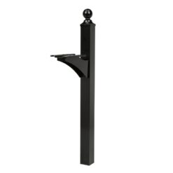 Architectural Mailboxes LP000BAM Landover Aluminum, Crossarm, Mailbox Post, Black