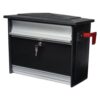 Architectural Mailboxes MSK00BAM Mailsafe Black, Medium, Aluminum and Plastic, Locking, Wall Mount Mailbox