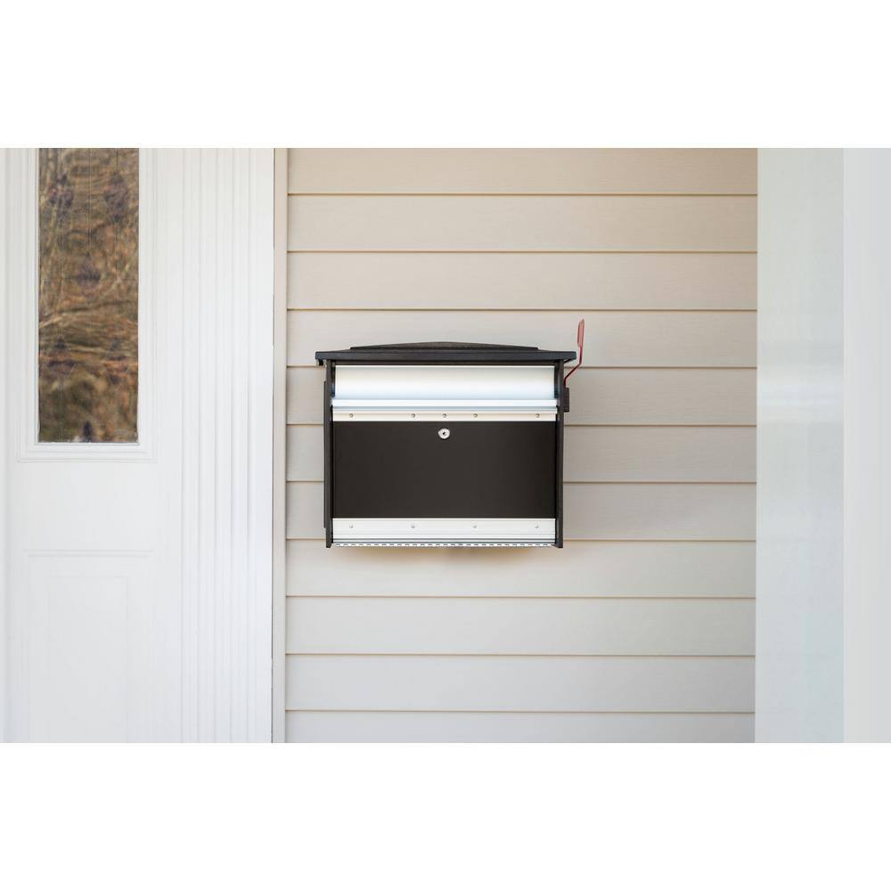 Architectural Mailboxes MSK00BAM Mailsafe Black, Medium, Aluminum and Plastic, Locking, Wall Mount Mailbox2