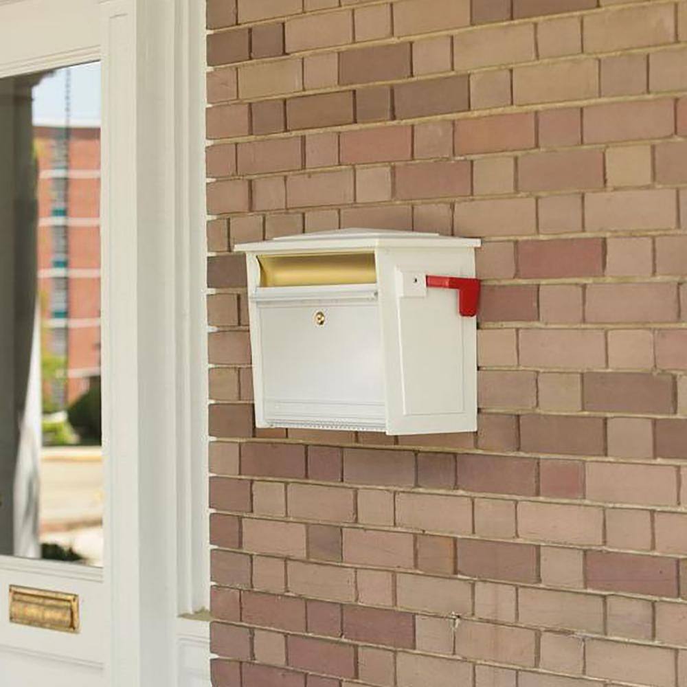 Architectural Mailboxes MSK00WAM Mailsafe White, Medium, Aluminum and Plastic, Locking, Wall Mount Mailbox7