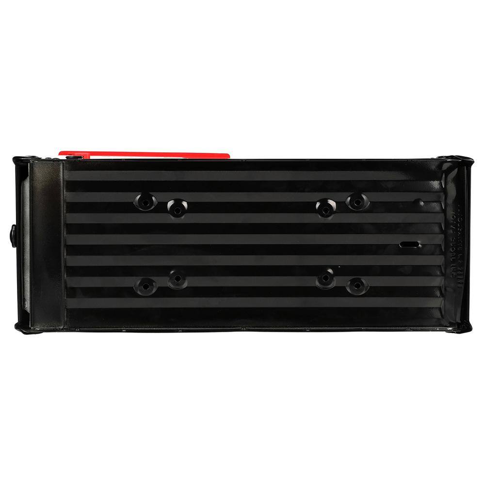 Architectural Mailboxes OM160BAM Outback Double Door, Black, Large, Steel, Post Mount Mailbox134