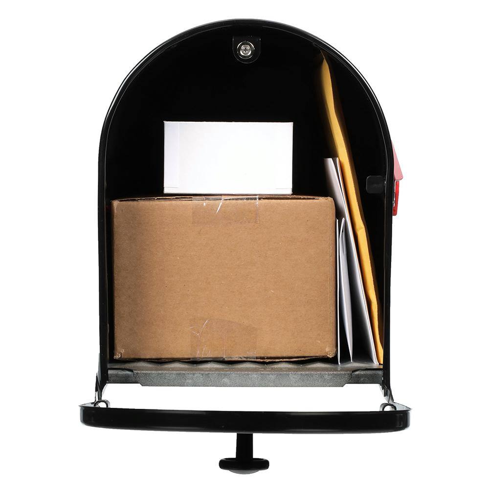 Architectural Mailboxes OM160BAM Outback Double Door, Black, Large, Steel, Post Mount Mailbox2