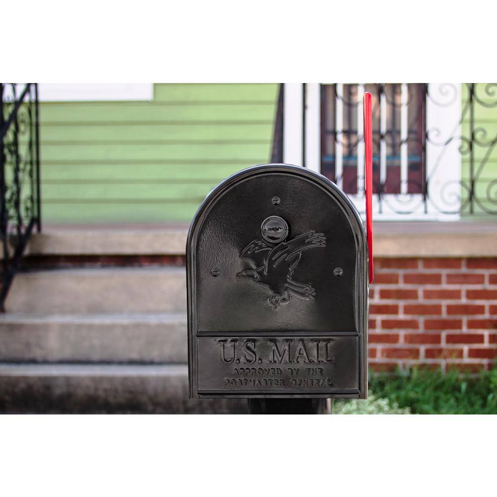 Architectural Mailboxes OM160BAM Outback Double Door, Black, Large, Steel, Post Mount Mailbox9