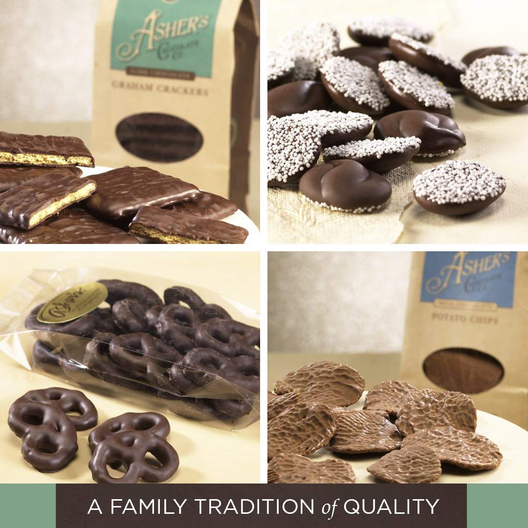 Asher's Chocolates, Chocolate Covered Pretzels, Bulk Smothered Pretzels, Gourmet Sweet and Salty Candy, Small Batches of Kosher Chocolate, Family Owned Since 1892 (2lbs, Milk Chocolate)5