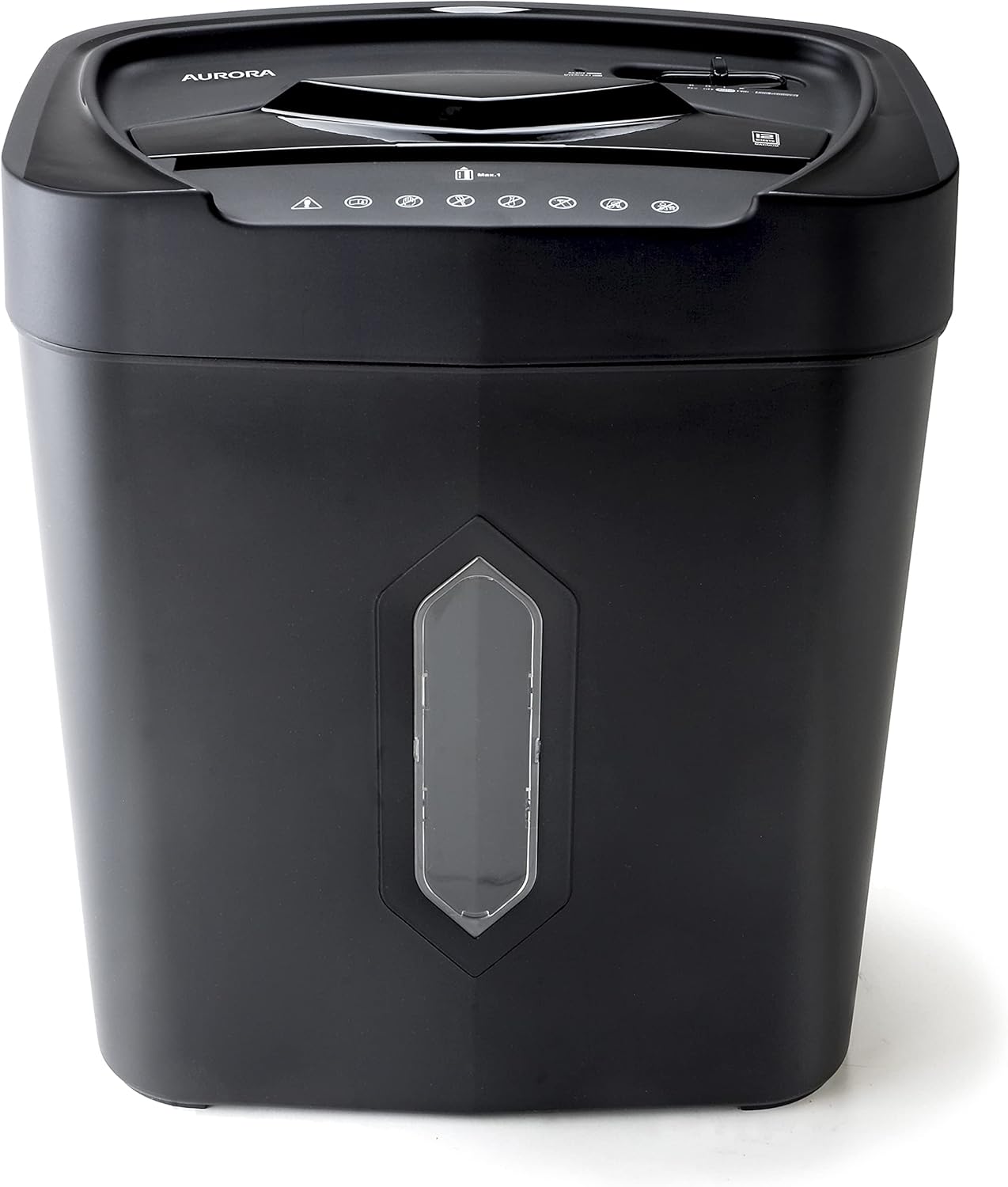 Aurora 12-Sheet Crosscut Paper and Credit Card Shredder with 5.2 gal Wastebasket. Aurora 12-Sheet Crosscut Paper and Credit Card Shredder with 5.2 gal Wastebasket