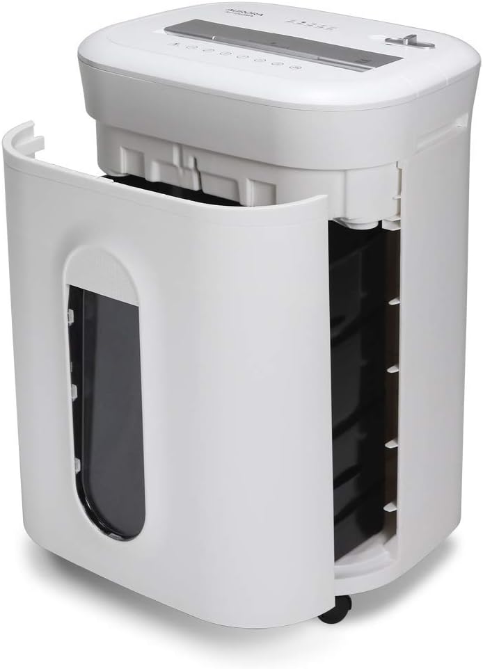 Aurora AU1060MA Professional Grade 10-Sheet High Security Micro-Cut Paper and Credit Card Shredder 60 Minutes Security Level P-5, White, AU1060MA 10-Sheet High Security Microcut4