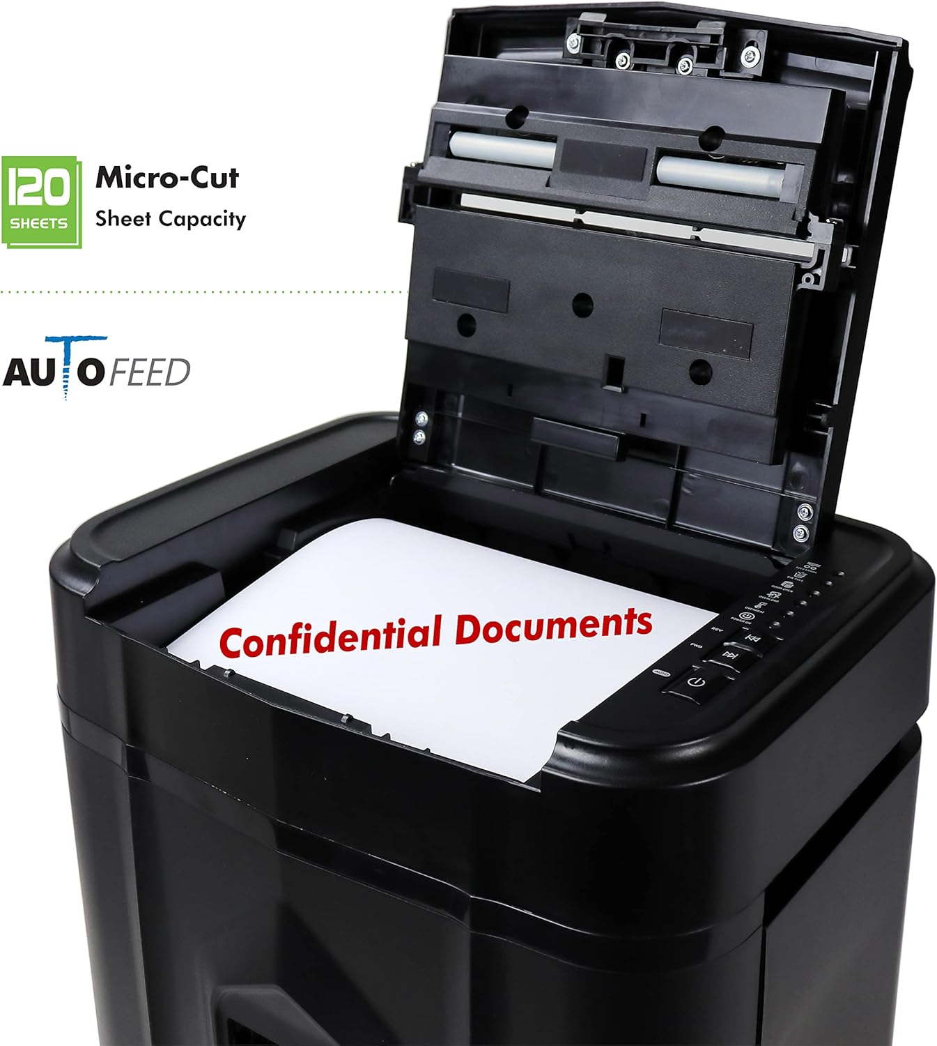 Aurora AU120MA 120-Sheet Auto Feed High Security Micro-Cut Paper Shredder 30 Minutes (Black)3