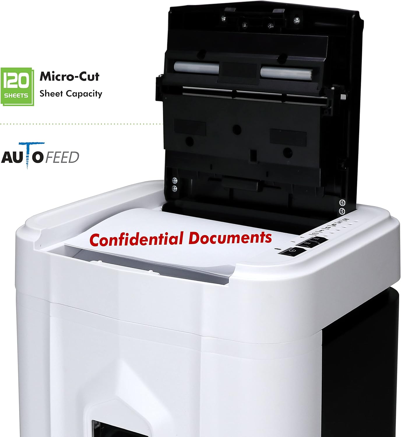 Aurora AU120MB 120-Sheet Auto Feed High Security Micro-Cut Paper Shredder 30 Minutes (White Black)3