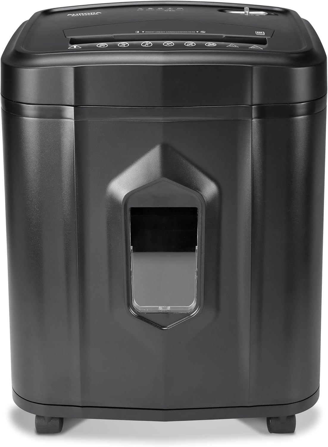 Aurora AU1225MA High-Security 12-Sheet Micro-Cut Paper and CD Credit Card Shredder 5-Gallon Pullout Basket 40 Minutes Run Time7