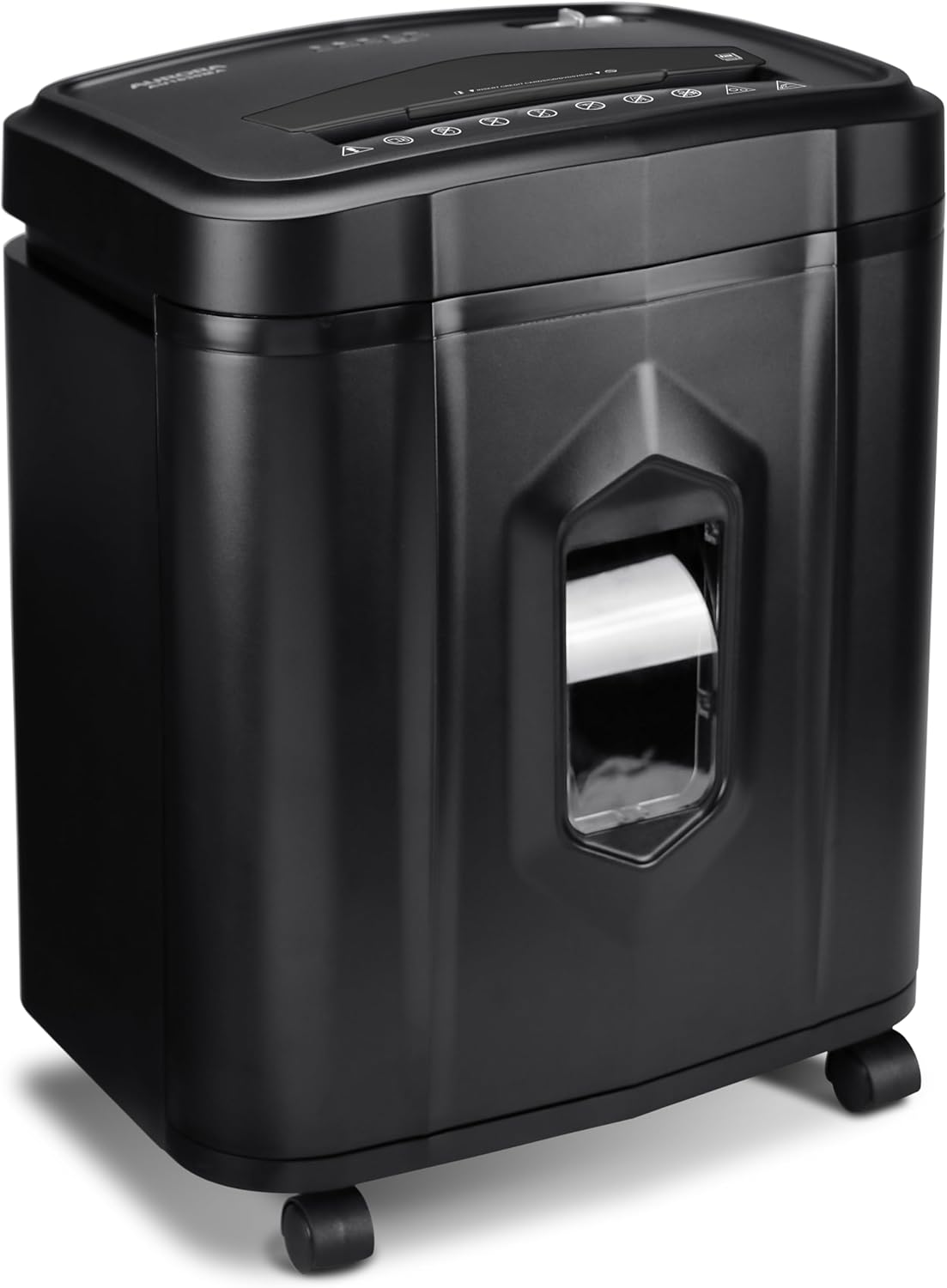 Aurora AU1225MA High-Security 12-Sheet Micro-Cut Paper and CD Credit Card Shredder 5-Gallon Pullout Basket 40 Minutes Run Time8