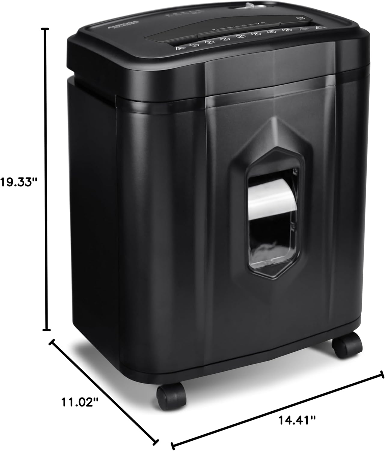 Aurora AU1225MA High-Security 12-Sheet Micro-Cut Paper and CD Credit Card Shredder 5-Gallon Pullout Basket 40 Minutes Run Time90
